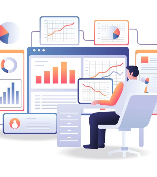 Seo Optimization analyzing data for investment business